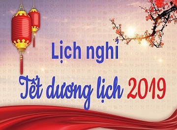Thông báo nghỉ tết dương lịch 2019