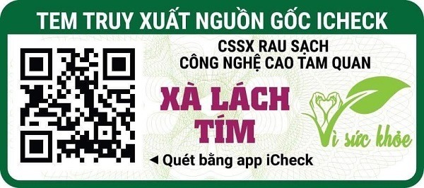 Mẫu tem truy xuất nguồn gốc của iCheck